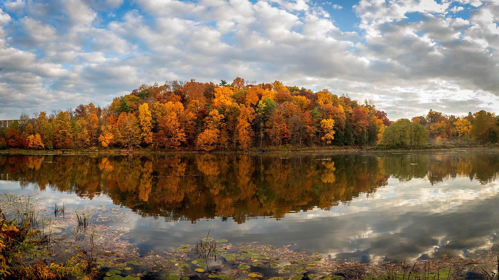 Bebe Lake reflecting fall color