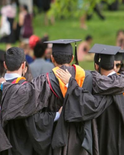 Students celebrating at Cornell Commencement