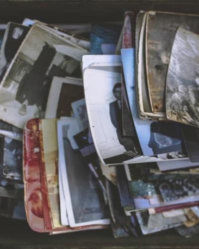 old photos stored in a box